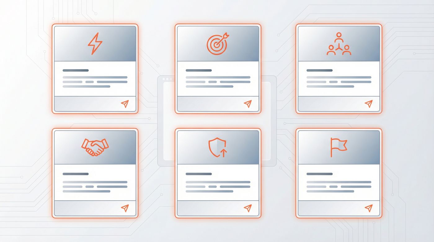 Cold email templates organized by trigger type and sales scenario